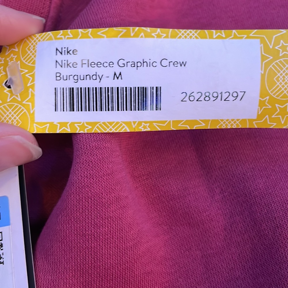 Nike Sweatshirt, (semi-cropped), Magenta and Pink - Picture 8 of 8